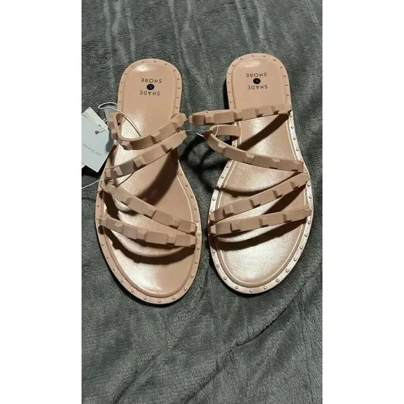 Shade & Shore Liv Jelly Slide Sandals Blush Summer Beach Women's Size 6 NWT - Picture 1 of 2